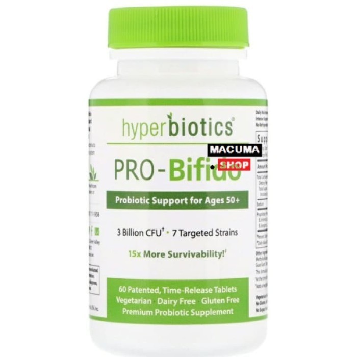 Ready HYPERBIOTICS PRO BIFIDO PROBIOTIC FOR AGES 50+ 60 CAPS PROBIOTICS 50+