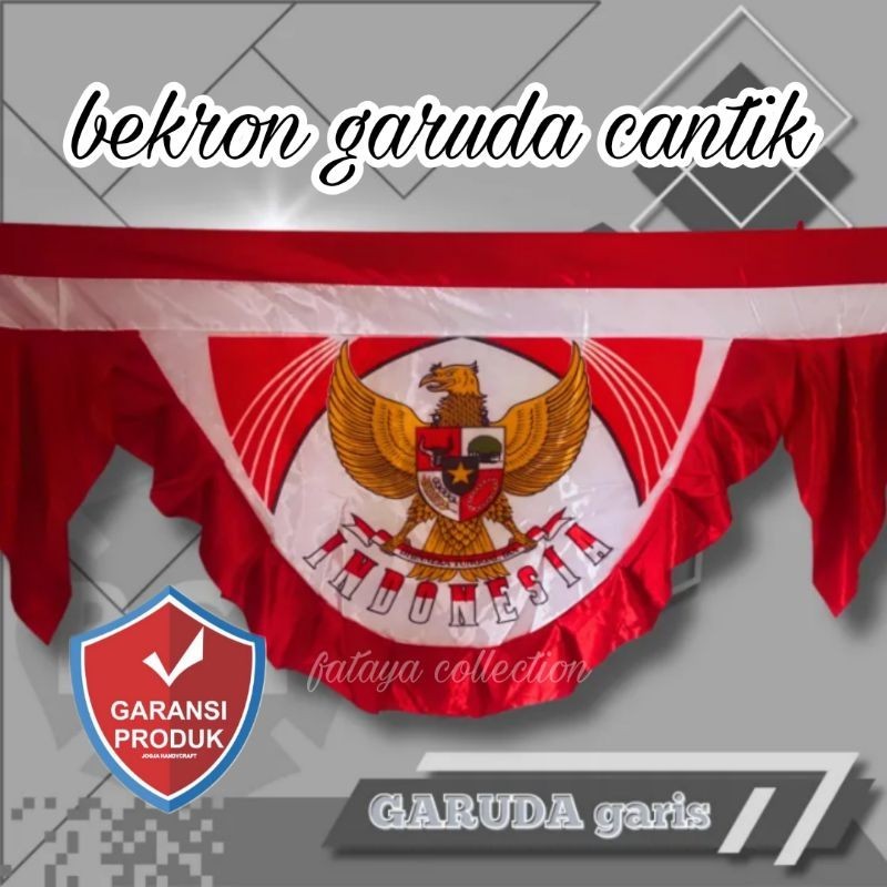 MURAH COD bendera bekron depan rumah/kantor/desa/gapura/garuda indonesia 9.5 meter 4,5 meter
