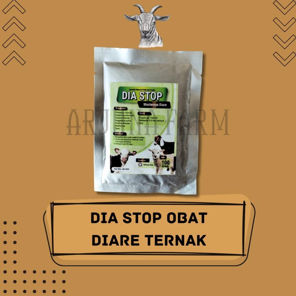 DIA STOP 100 GRAM - Obat Diare Mencret Sapi Kambing Domba Pedet Cempe - Obat Mencret Kambing - Obat 