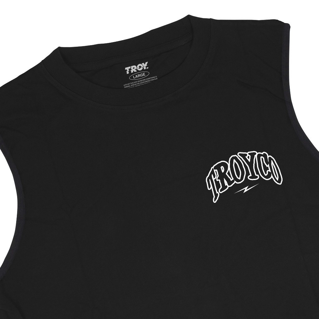 Troy Company Tshirt Singlet Black Fulmine - Kaos Pria Tanpa Lengan Hitam TS 2552