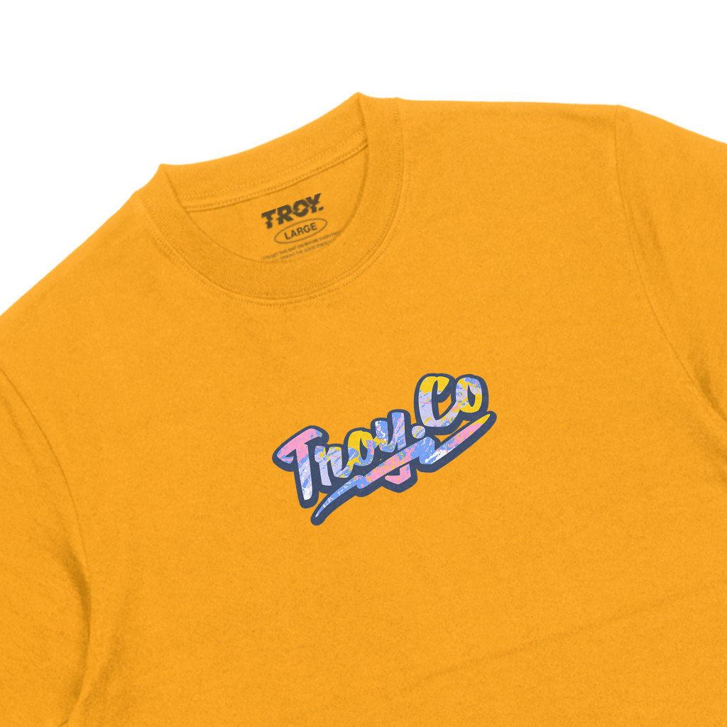 Troy Company Tshirt Yellow Mustard Basic Tee Splash - Kaos Lengan Pendek Kaos Kuning Mustard MTD 1498