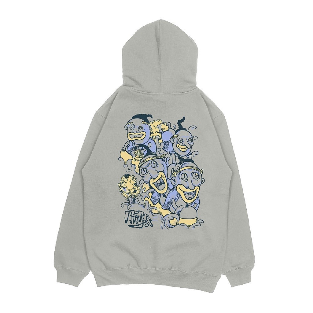 Troy Company Hoodie White Pearl Funny Punakawan - Hoodie Putih Mutiara KHD 2372