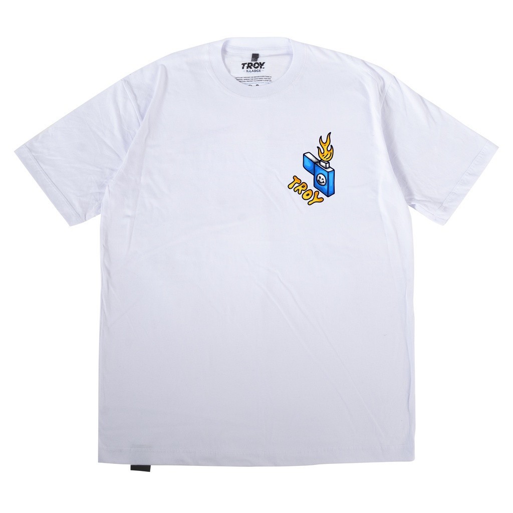 Troy Company Kaos Pria Lengan Pendek Putih -  Lighter Smile Tshirt White MTD 2082