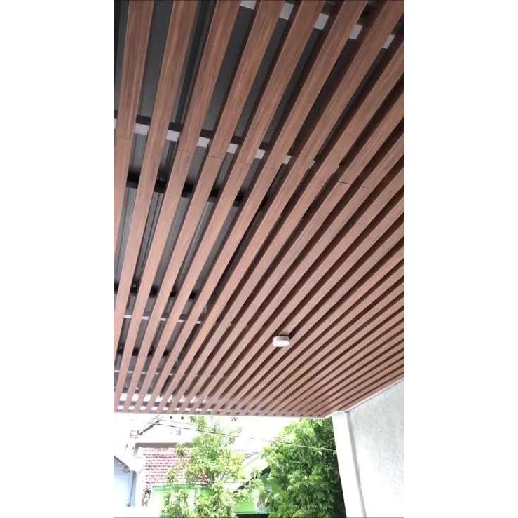 Timber Tube Wpc Outdoor 10X5Cm Wpc Hollow Kotak Outdoor Wpc Kisi Penyekat Kotak Outdoor
