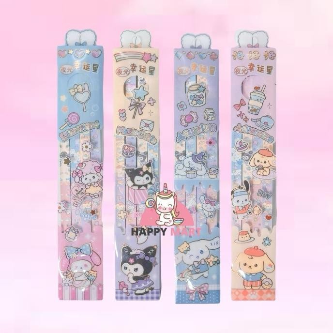 

Kertas bintang motif sanrio kuromi / melody / cinnamoroll