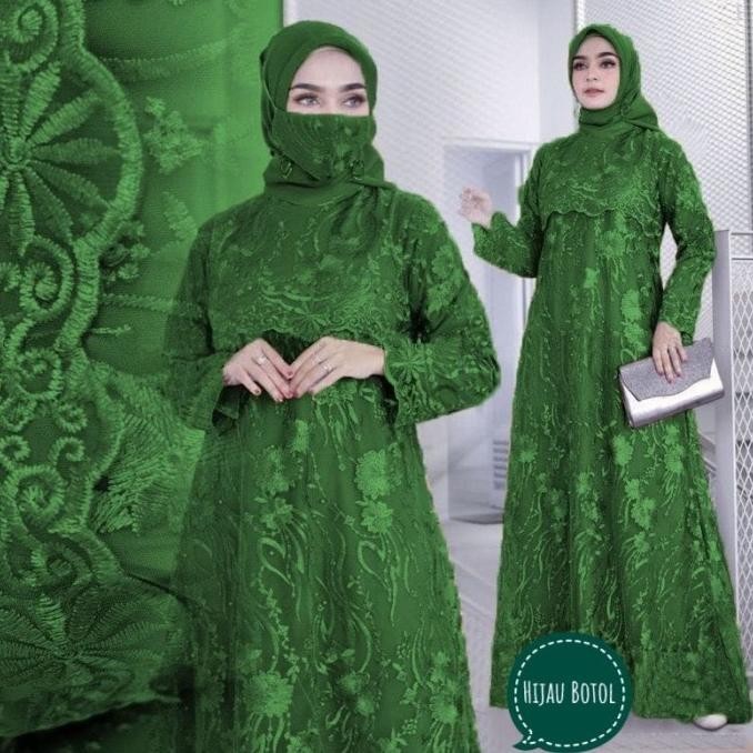 MAXI GAMIS VINOLA - GAMIS PESTA WANITA MURAH - MAXI DRESS FULL BRUKAT