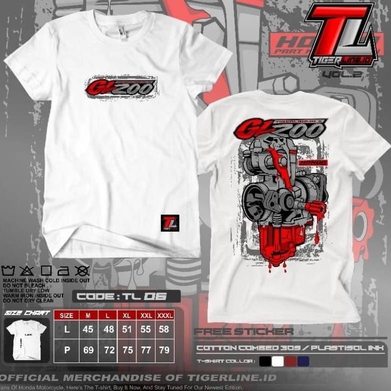Kaos Tiger Herex Gl200 Racing Tiger Revolution Honda Berkualitas Tigerlineid Tiger06 Baju Anak Dewas