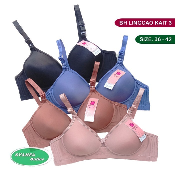 BARU BH LINGCAO A5 BH BUSA TANPA KAWAT KAIT 3 LINGCAO A5