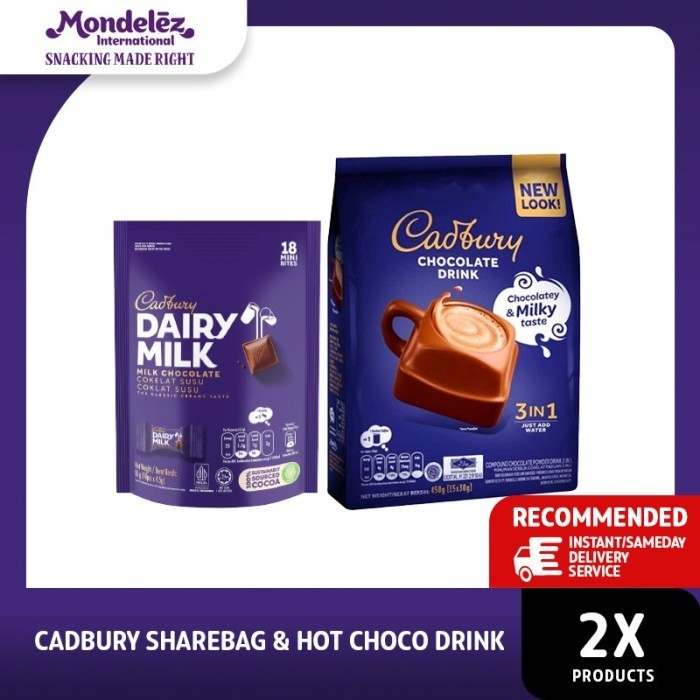 

Ready Cadbury Cokelat Mini Bites Sharebag & Hot Choco Drink Bundle