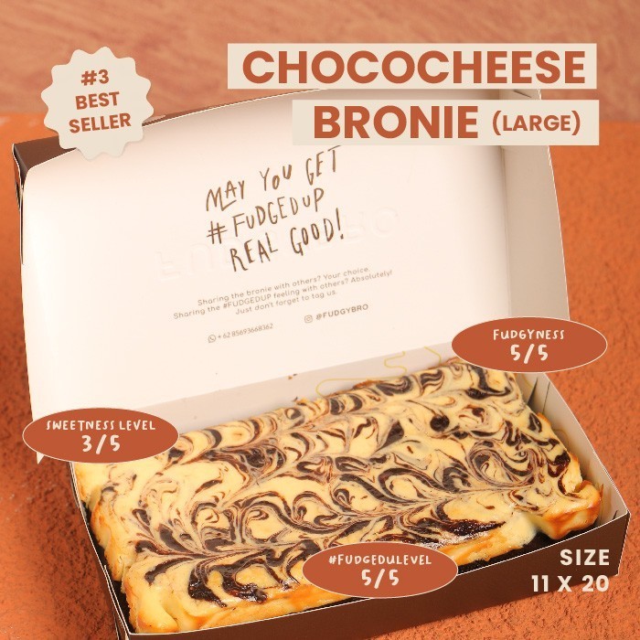 

Ready Choco Cheese Bronie Large