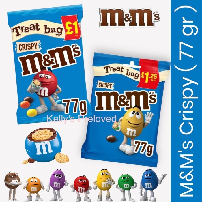 

Ready M&M'S CRISPY TREAT BAG 77 GR COKELAT MNM M&M UK