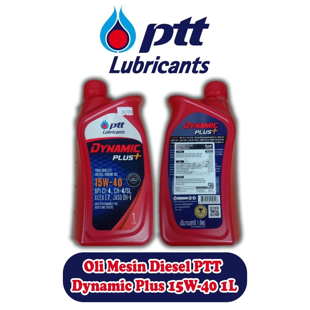 OLI MESIN DIESEL PTT DYNAMIC PLUS 15W-40 1L 67050