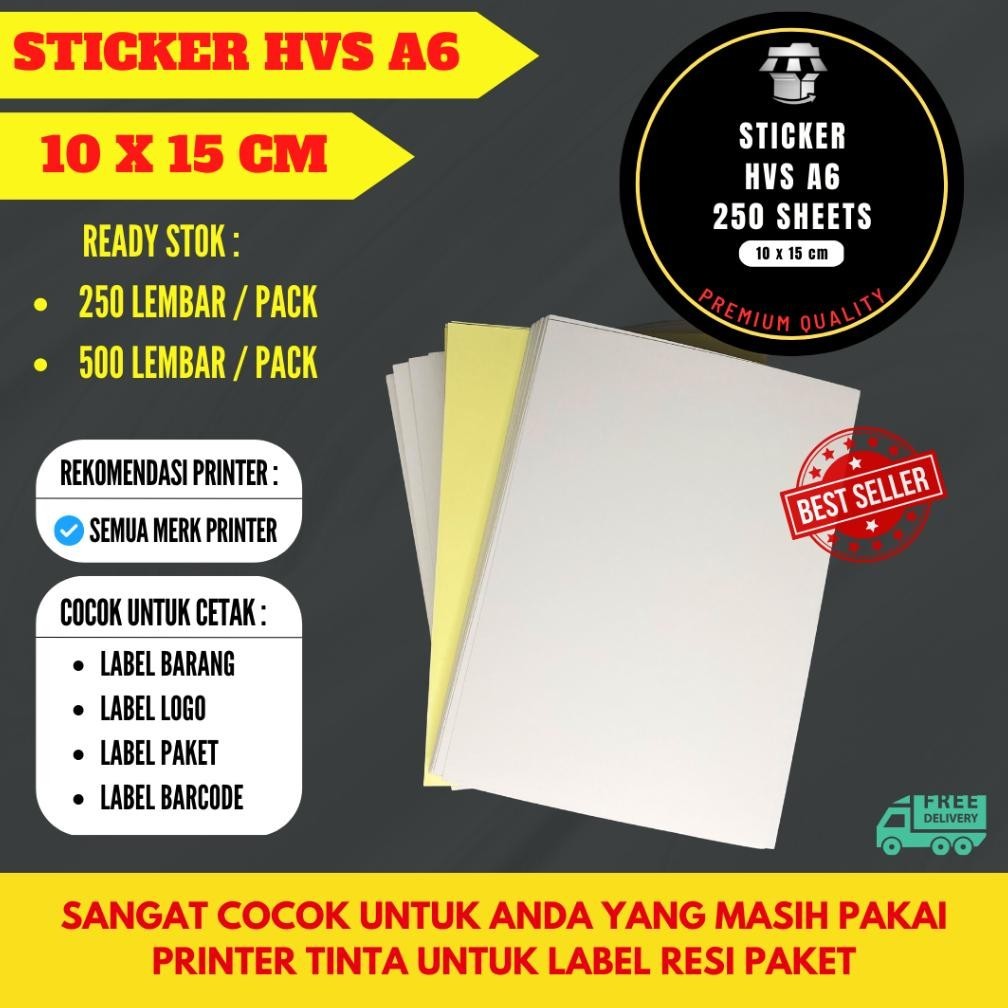 

TGH STIKER HVS A6 DOFF / KERTAS STICKER UKURAN A6 TERLARIS