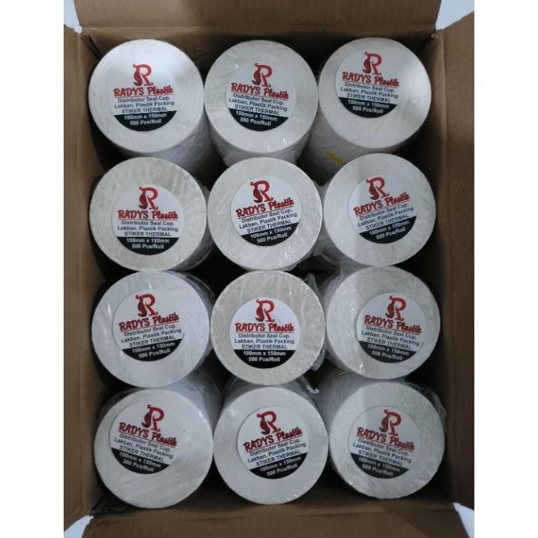

TGH KERTAS THERMAL 100X150 ISI 500PCS STICKER THERMAL STIKER LABEL A6 TERLARIS