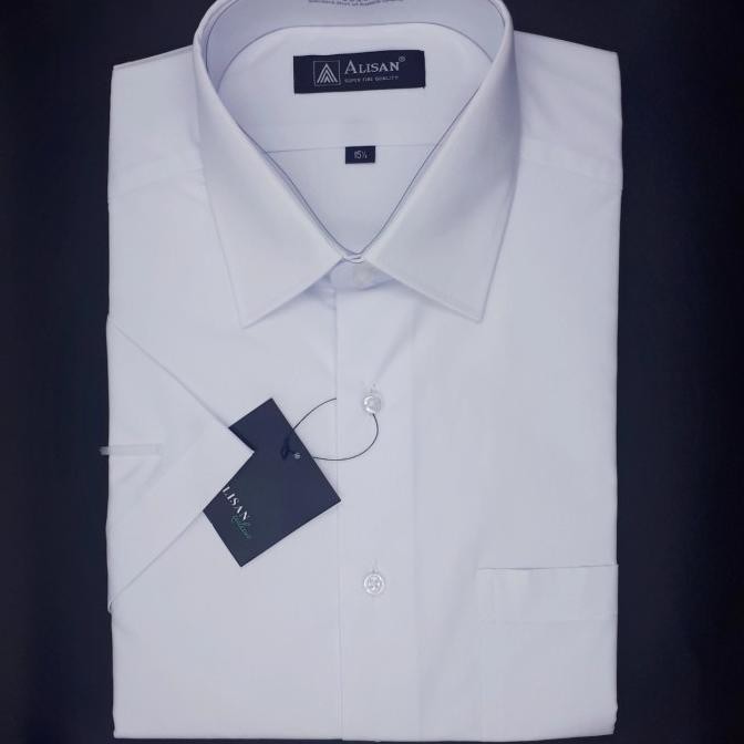 ALISAN ORIGINAL Slim fit Kemeja Pria Lengan Pendek PUTIH