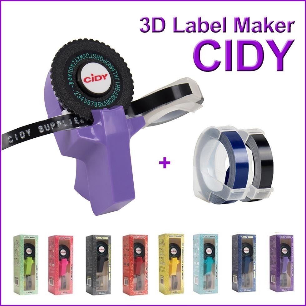 

Premium Cidy C101 Dymo Motex Embossing Label Maker / Mesin Printer Label Mini 3D Manual Diy Gift 2 Volume Labels Sale