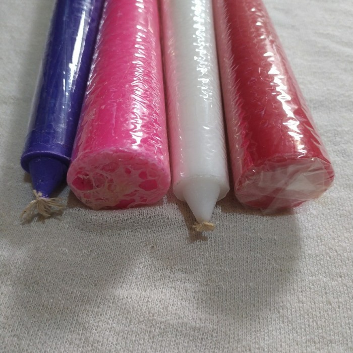 SALE LILIN JUMBO 4 WARNA ( UNGU, PINK, PUTI, MERAH) / LILIN JUMBO
