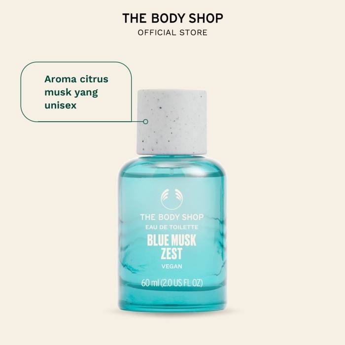 The Body Shop Blue Musk Zest Eau De Toilette Parfum EDT 60Ml