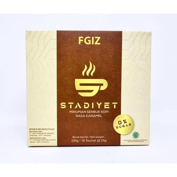 

Stadiyet Coffee 10 Sachets 250 Grams No Sugar Zero 0 Gula Kopi Diet