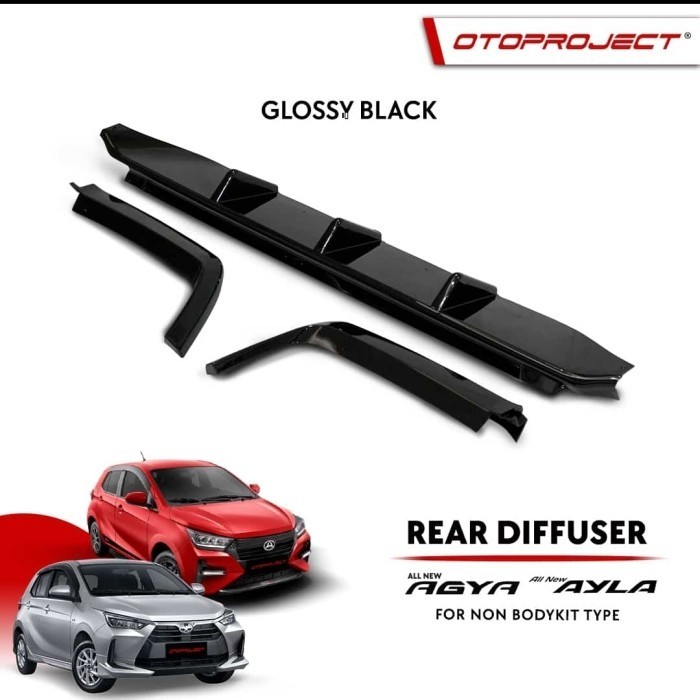 Mantab Rear Diffuser Bumper Belakang All New Agya 2023 Otoproject