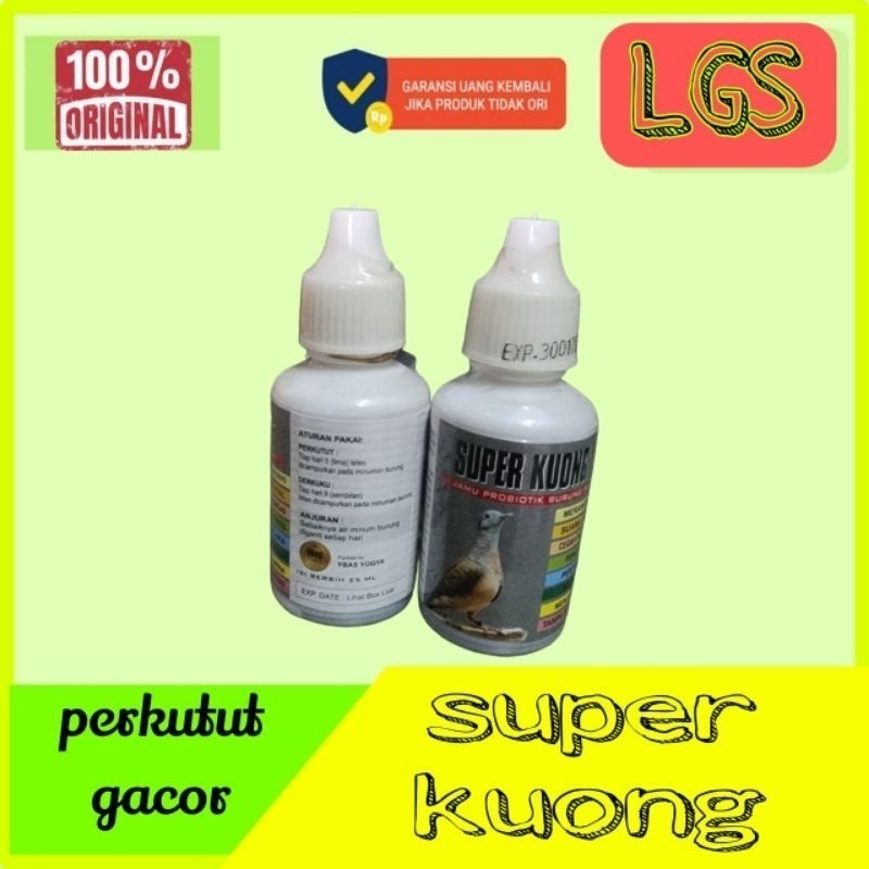 SELUSIN SUPER KUONG VITAMIN PROBIOTIK PERKUTUT SUPER KUNG PENINGKAT DURASI SUARA BURUNG BY SUPER N G