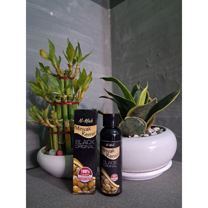 Minyak Rambut Kemiri Black Al Afiah 100 ml | Minyak Penyubur Rambut | Kemasan Baru