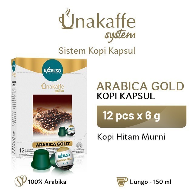 

Excelso Unakaffe Arabica Gold - Kopi Kapsul-Capsule Coffee (12X6Gr)