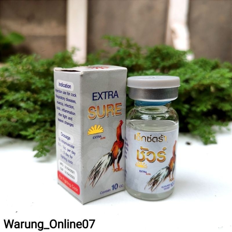 Super White Extra Sure 10 ml Obat Injeksi Obat Suntik Untuk Ayam Sakit Snot Ngorok CRD