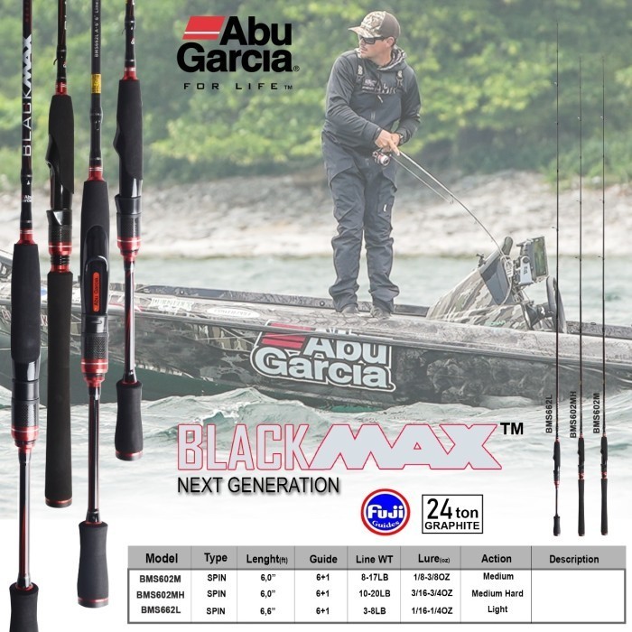 Termurah Joran Abu Garcia Black Max Spin