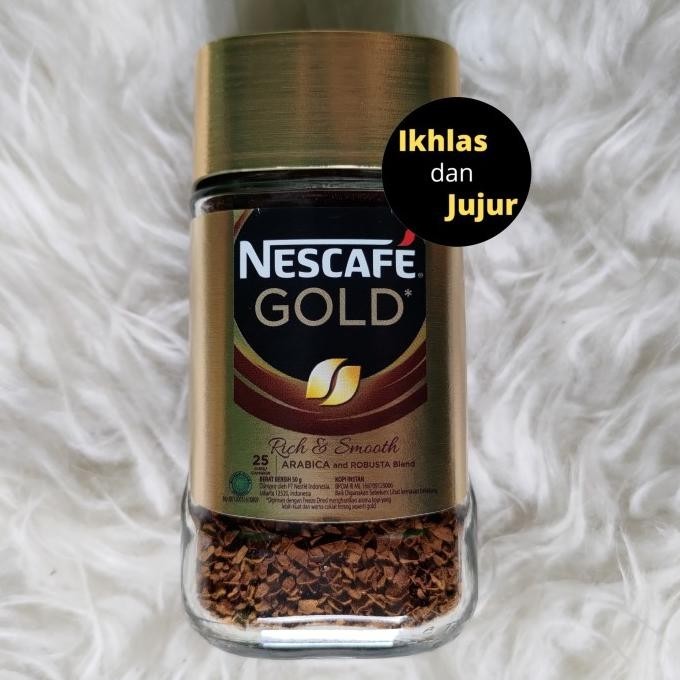 

Nescafe Gold Rich & Smooth Arabica And Robusta Blend 50 Gram Kopi Jar