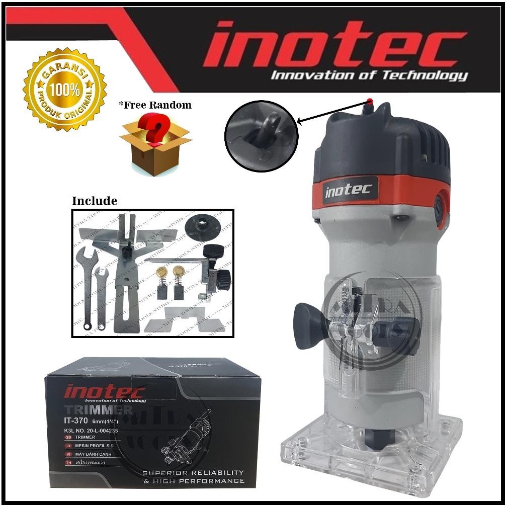READY >> INOTEC IT-370 MESIN PROFIL ROUTER TRIMER KAYU / MESIN PROPIL UKIR KAYU 6MM IT 370 ORINAL