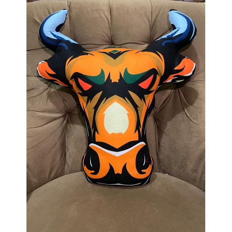 Boneka Kepala Banteng / Boneka Mberot Lampu / Bantal Kepala  Banteng (Lagi Rame)