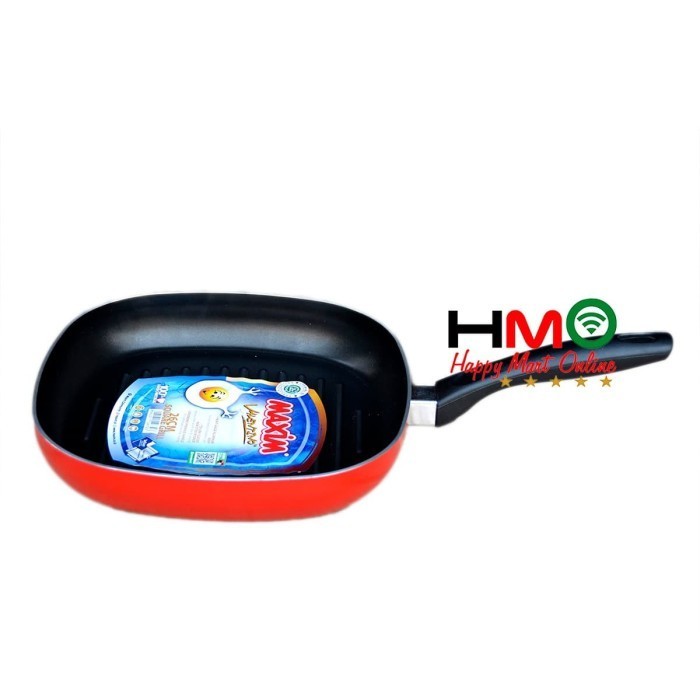 Frypan Wajan Kotak Teflon Maxim Square Grill Teflon Valentino 26Cm