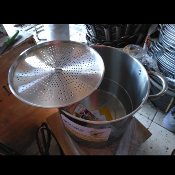 Supra Panci Sarangan / Stock Pot Steamer 40 Qt Stainless Steel Tebal