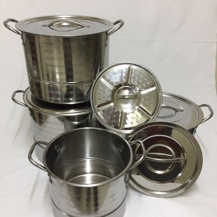 Panci Set Calypso Stainless / Panci Kukus Steamer Calypso / Stockpot
