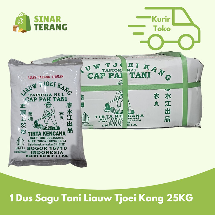 

Sagu Cap Pak Tani Liauw Tjoei Kang Dus / Tepung Tapioka 1 Karton 25 Kg