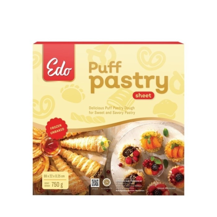 

EDO PUFF PASTRY 750GR 22X88CM KULIT PASTRI FROZEN SIAP PAKAI