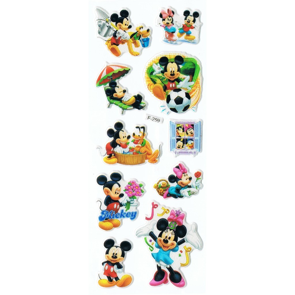 

SK007 Stiker Sticker Timbul Set Strip Aneka Gambar Kartun Anak Mickey