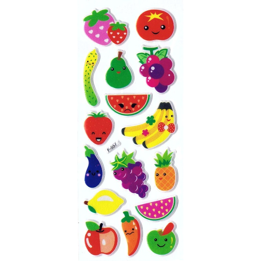 

SK493 Stiker Sticker Timbul Set Strip Aneka Gambar Kartun Buah Fruit