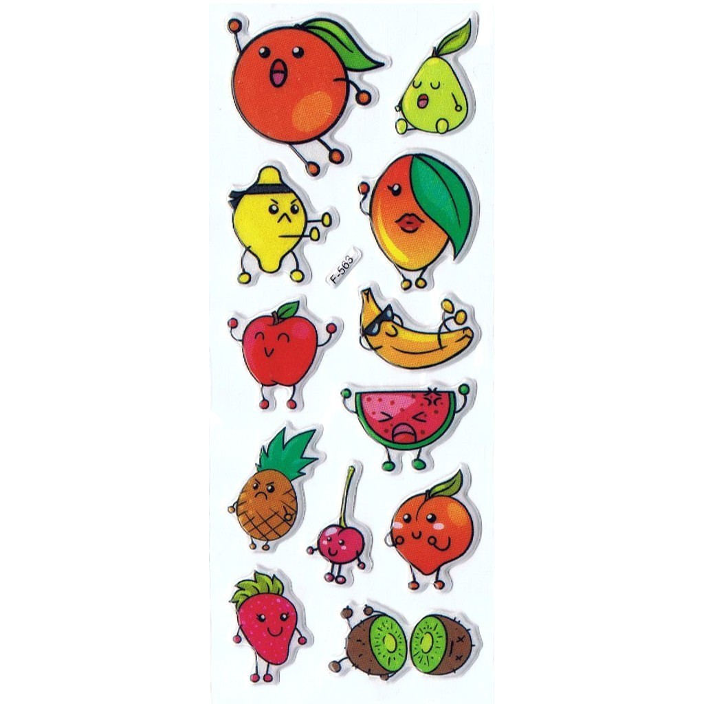 

SK494 Stiker Sticker Timbul Set Strip Aneka Gambar Kartun Buah Fruit