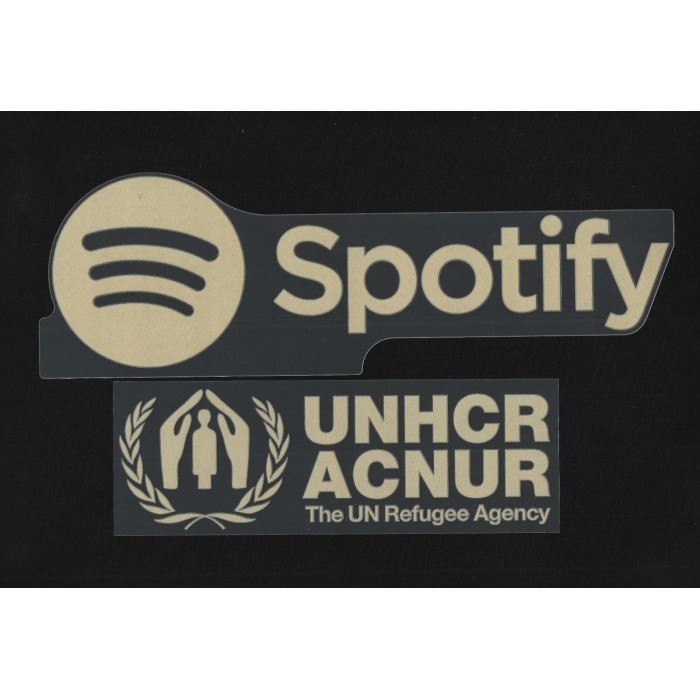 Patch sponsor SPOTIFY + UNHCR. SESAME. Original Patch for Jersey.