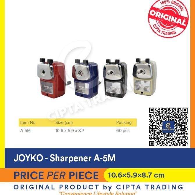 

Sharpener - Joyko - serutan pensil meja model standard ukuran kecil