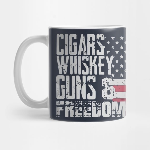 Senjata wiski cerutu dan Mug Kopi kebebasan Cigars whiskey guns and freedom Coffee Mug