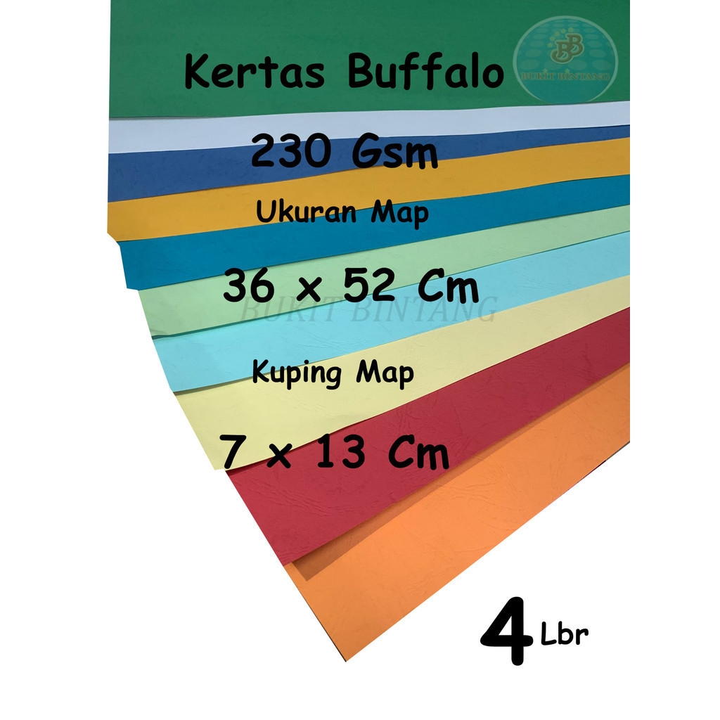 

Kertas Buffalo PINDO 230 Gsm Uk 36 x 52 Cm , Isi 4 Lembar