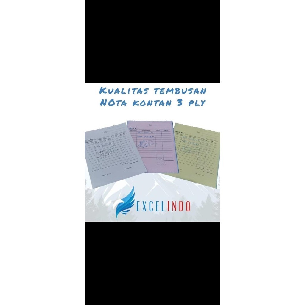 

Nota Kontan kecil 3 ply NCR Excelindo (kelipatan 10 buku)