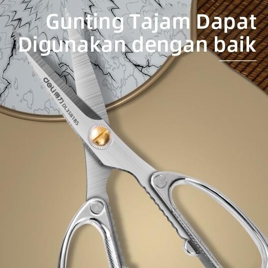 

Deli Gunting Tukang Industri Ukuran Besar dan Tajam Stainless DL358185