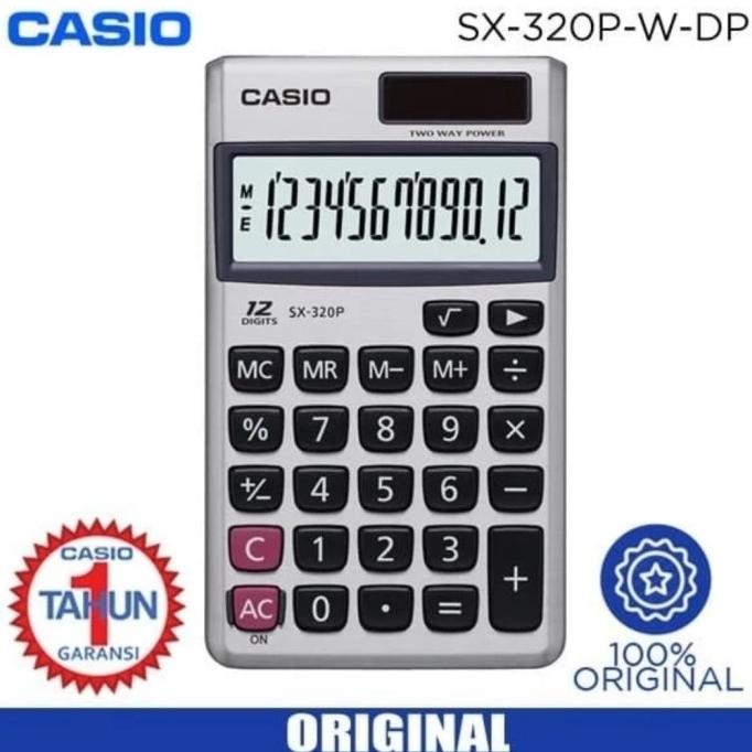 

CASIO SX-320P Kalkulator Saku 12 Digit / Calculator Pocket SX320P