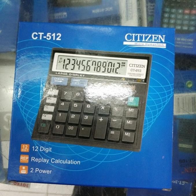 

calculator citizen ct 512, 12 digit