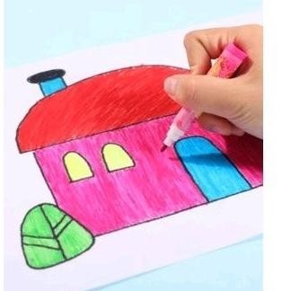 

Pensil warna set 46 pcs kartun Frozen Kitty crayon set kotak melukis