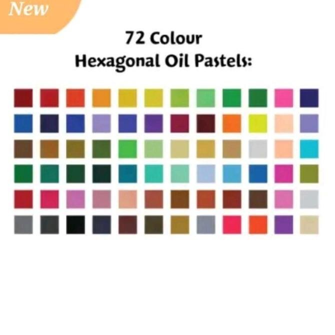 

Crayon 72 warna faber castell / Hexagonal Oil Pastel 72 faber castell